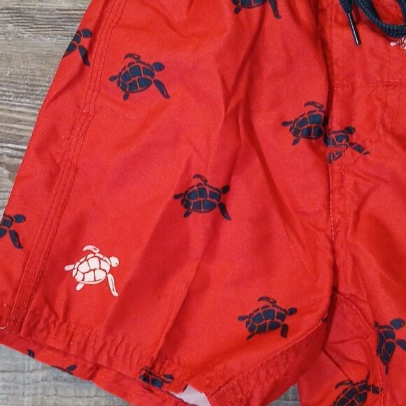 Kanu surf boys red swim trunks with turtles Sz 2T NWT - Picture 2 of 6